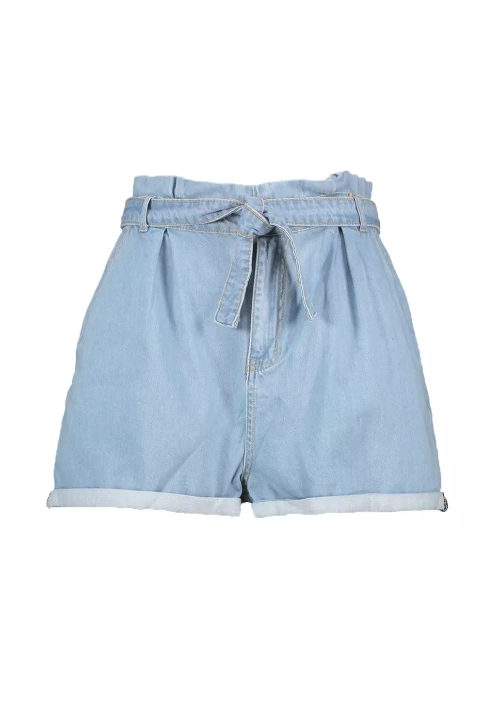 Denim on sale belted shorts